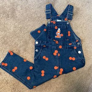 Christian Robinson Microscope Polka Dot Overalls Sz 2T